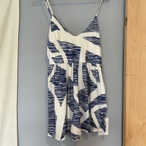 Patterned blue and white romper #summer #romper